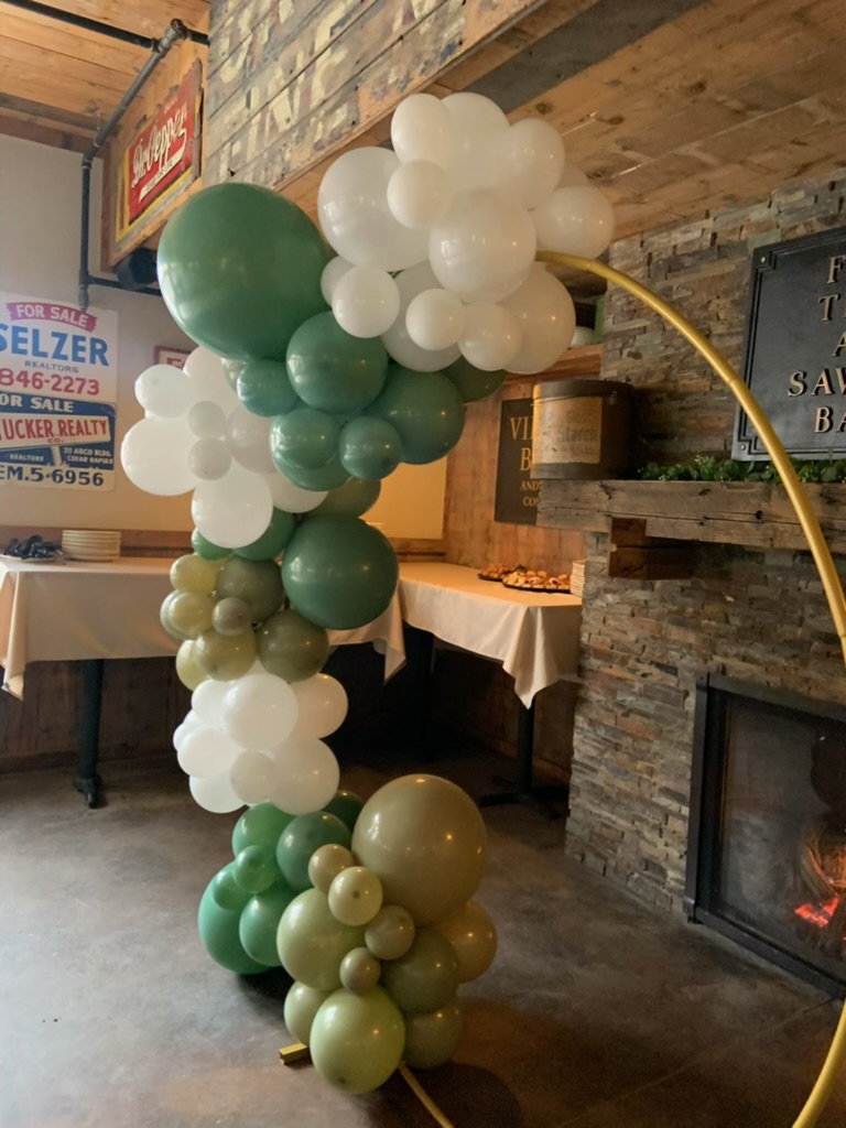Fun birthday balloon arrangement
