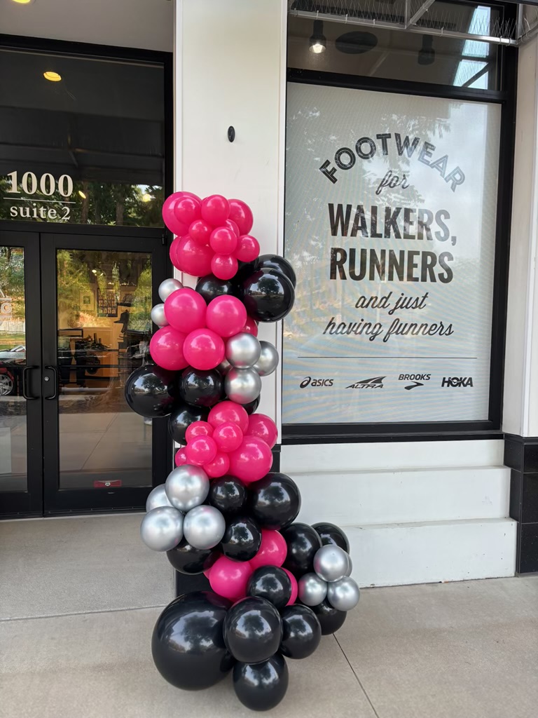Corporate event balloon installation