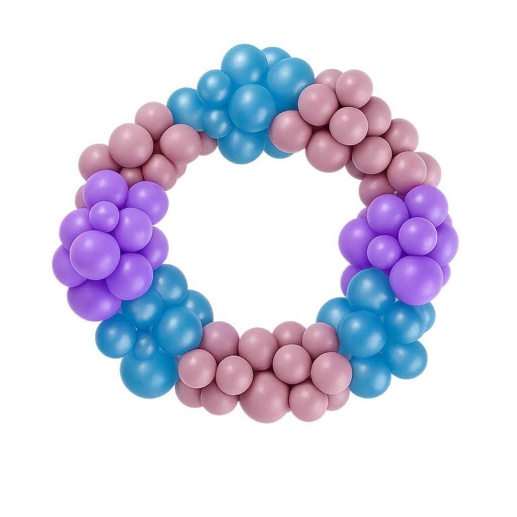 Full balloon ring arch in elegant design