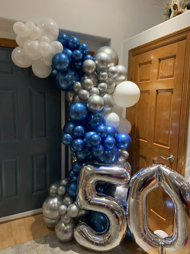 50th birthday celebration balloons