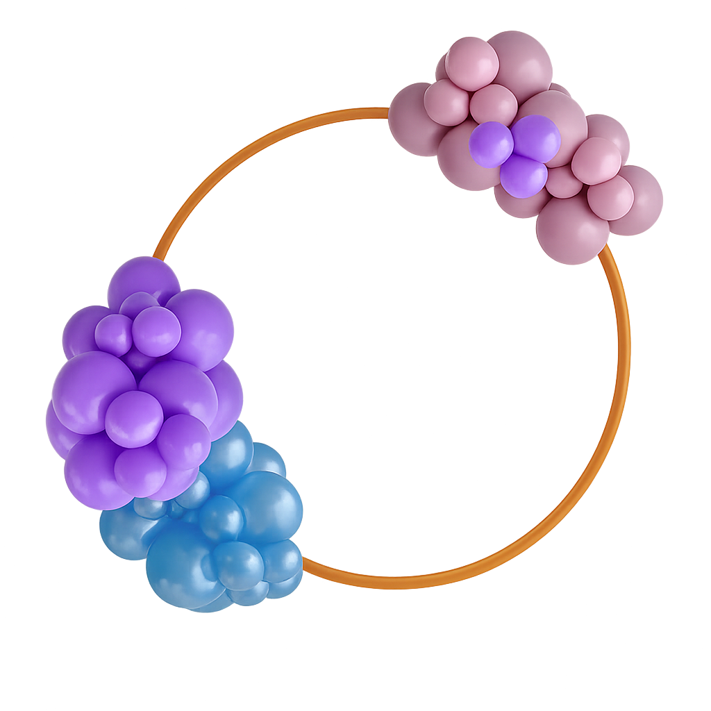 Partial balloon ring custom installation design